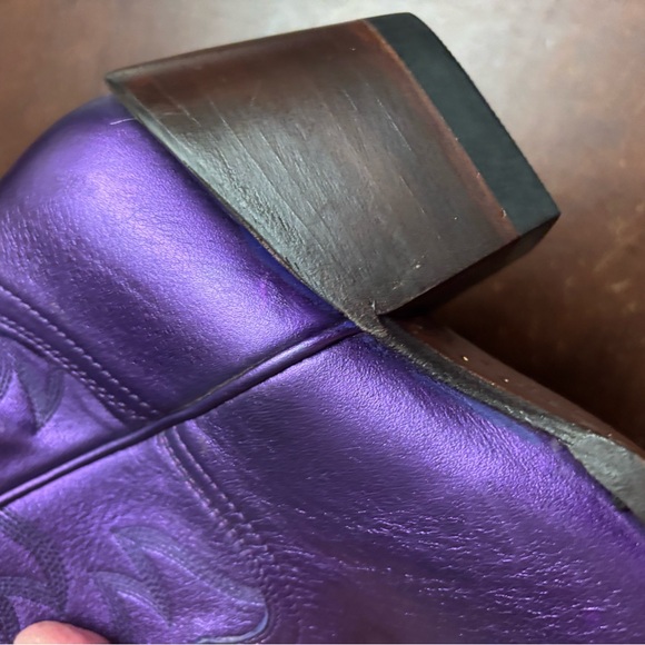 Miranda lambert size 6 purple metallic booties idyllwind Cowgirl rodeo western - Picture 6 of 13